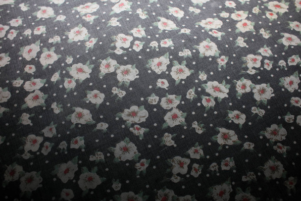 Stare vintage tekstylia z małym tle makro kwiat wysoki qual - Zdjęcie, obraz