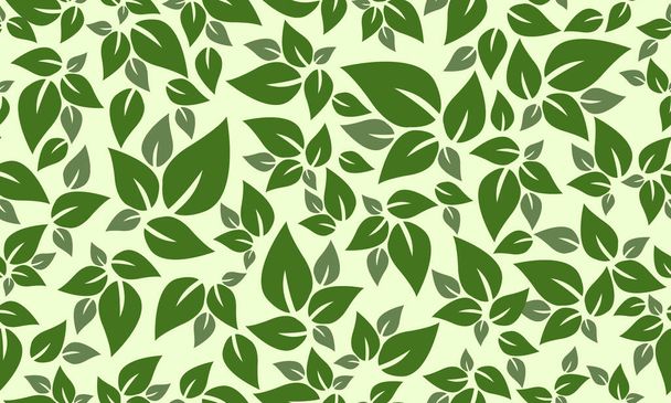 Leaf pattern decoration background for Spring, with unique drawing of leaf. - Vector, Image