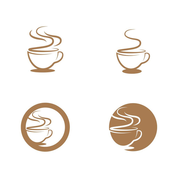 Set taza de café Logo Plantilla
 - Vector, Imagen
