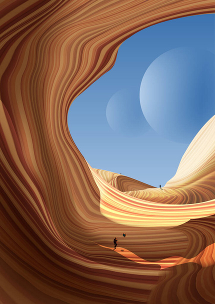 Arte Antelope Canyon
 - Vetor, Imagem