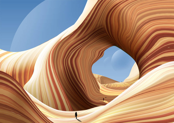 Antelope Canyon Art - Vektor, obrázek