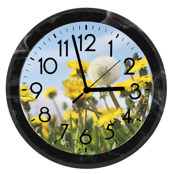 Daylight Saving Time. DST. Wall Clock going to winter time. Turn time forward. Abstract photo of changing time at spring. - Photo, Image