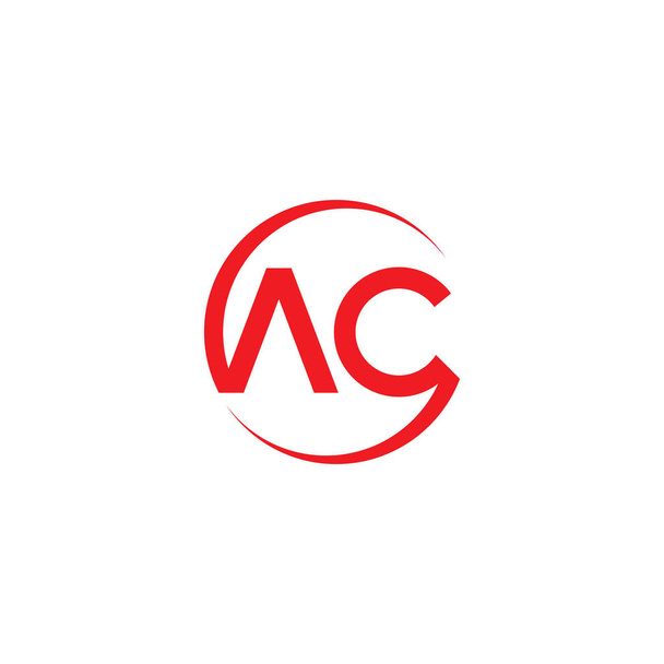 Πρότυπο σχεδίασης αρχικού γράμματος ac ή ca logo - Διάνυσμα, εικόνα