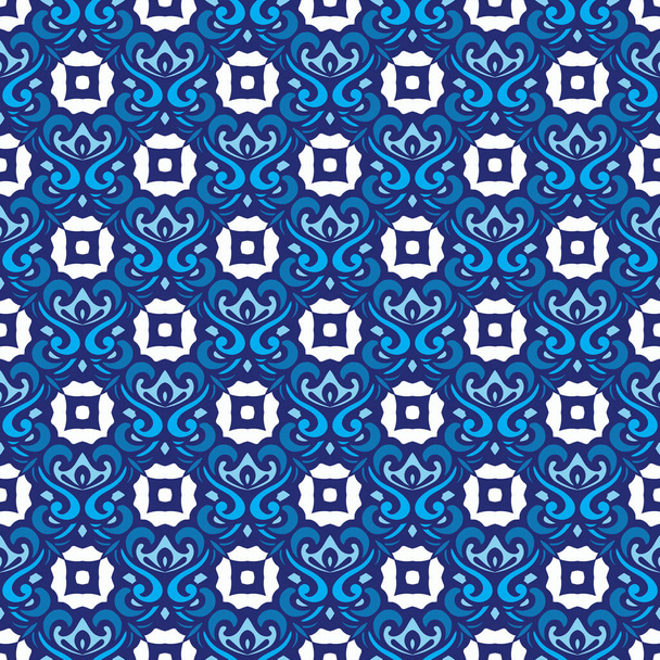 Repeat pattern blue seamless vector geometrical design - Vektor, obrázek
