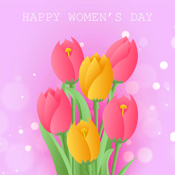 March 8. International Women's Day. Gift card. For your design. - Vektori, kuva