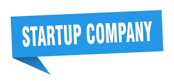 startup company speech bubble. startup company ribbon sign. startup company banner - Вектор,изображение