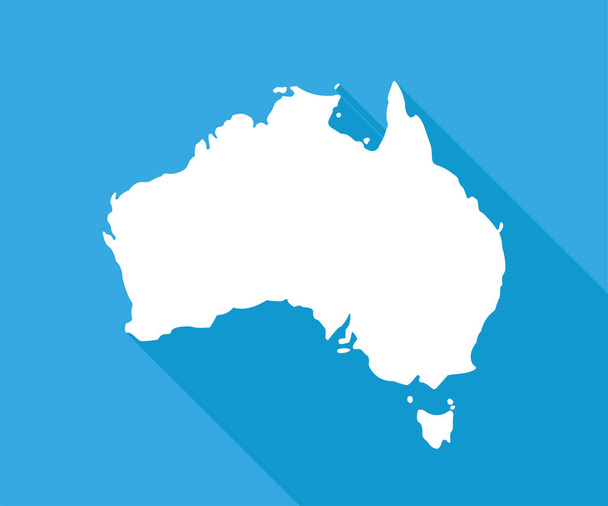 Mapa de Australia con sombra sobre fondo azul. Australia illustra
 - Vector, Imagen