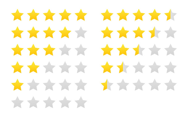 Star rating vector isolated icon. Customer service rating. Ratin - Vector, Image