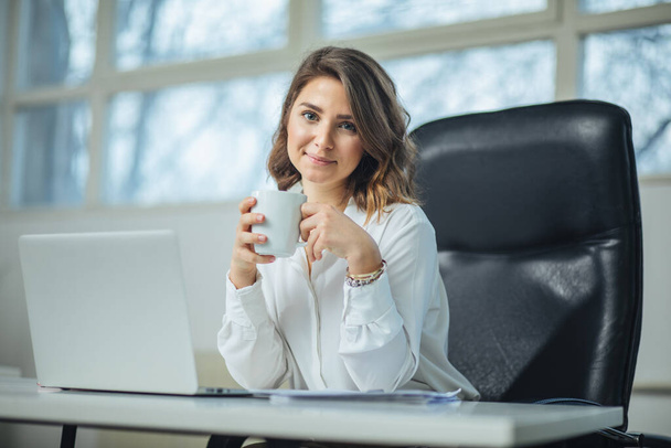 Young woman in office working - Photo, image