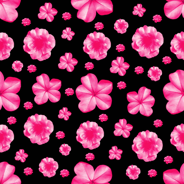 Vibrant Floral Collage Seamless Pattern - Φωτογραφία, εικόνα