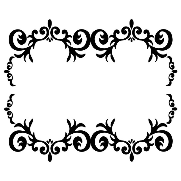 Зображення чорного візерунка з монограмами. Декоративні елементи - Вектор, зображення