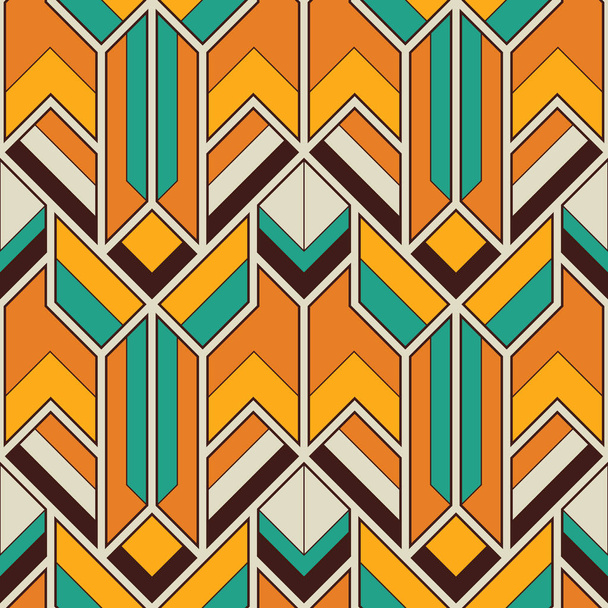 Abstract art deco geometric color pattern vector - Vector, afbeelding
