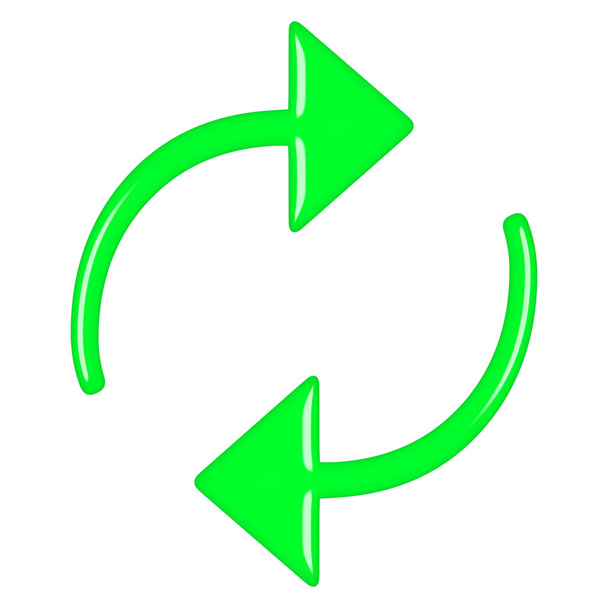 Flechas circulares verdes 3D
 - Foto, Imagen