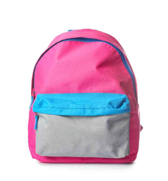 Beyaz arka plan üzerinde okul sırt çantası - Fotoğraf, Görsel
