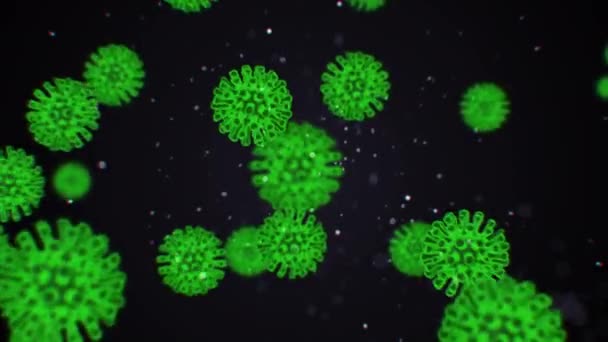 3D-Visualisierung des Virus. Krankheitserreger, Informationen über das neue Coronovirus 2019-ncov, Sars. die Epidemie in China - Filmmaterial, Video