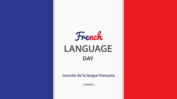 French Language Day. Vector illustration background - Vector, Image