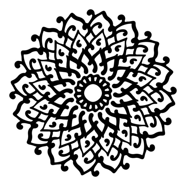 Mandala okrągły wzór vintage. Logo z mandalą. Rada Plemienia  - Wektor, obraz
