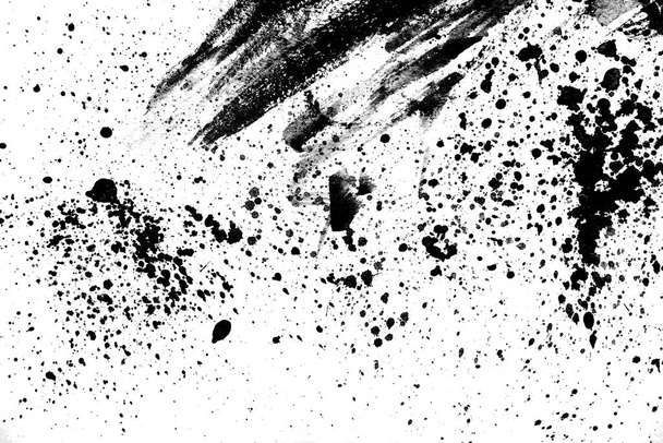Absztrakt fekete tinta textúra Japán stílus egy fehér háttér.  - Fotó, kép