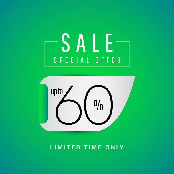 Sale Special Offer up to 60% Limited Time Only Vector Template Design Illustration - Vektor, kép