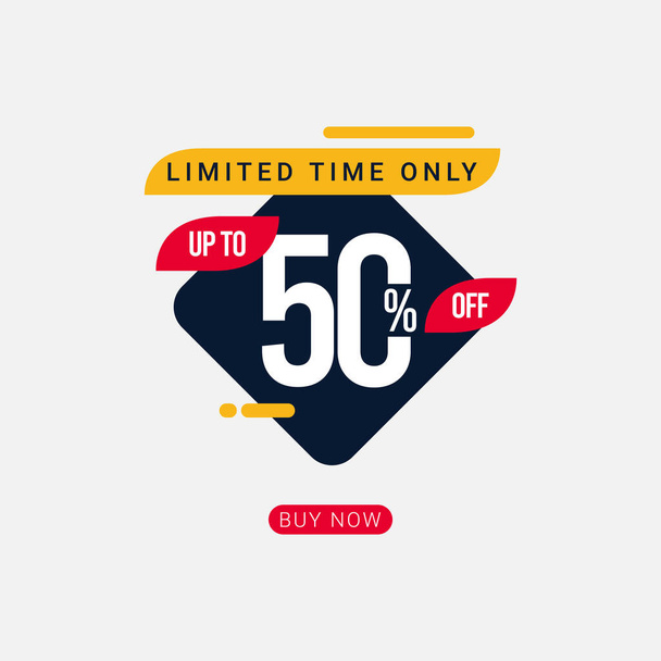 Discount up to 50% off Limited Time Only Vector Template Design Illustration - Vektor, kép