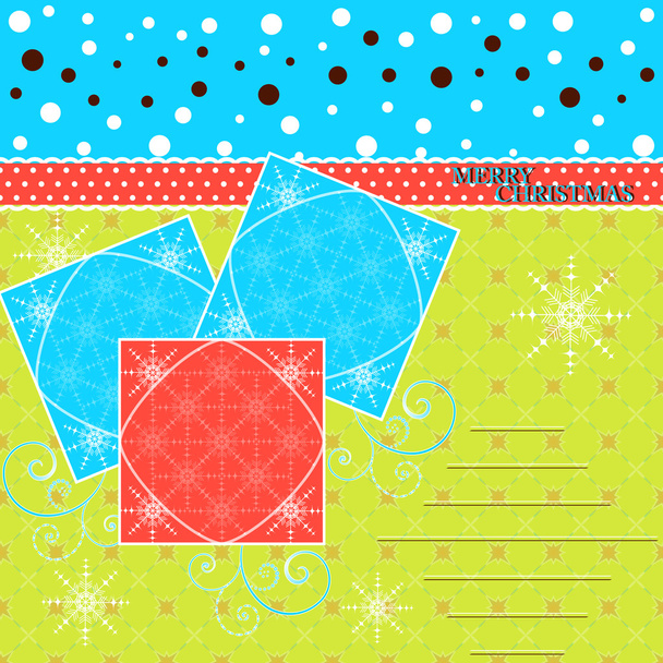 Ilustración abstracta del vector de la tarjeta de felicitación de Navidad
 - Vector, imagen