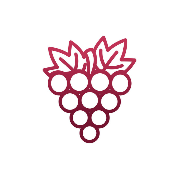 Design vettoriale frutta uva isolata
 - Vettoriali, immagini