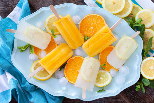 Homemade frozen popsicles - Photo, Image