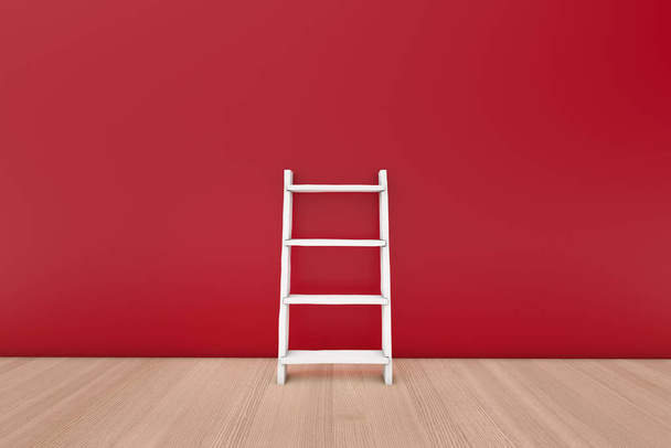 Concept of Ladder to Box Wall - Foto, imagen