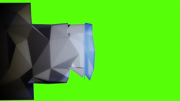 4k video van blauw verfrommeld papier dat zich ontvouwt op een groen scherm - Video