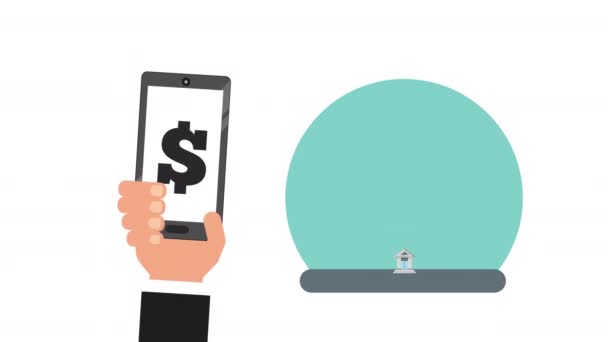 commerce électronique bancaire avec smartphone
 - Séquence, vidéo