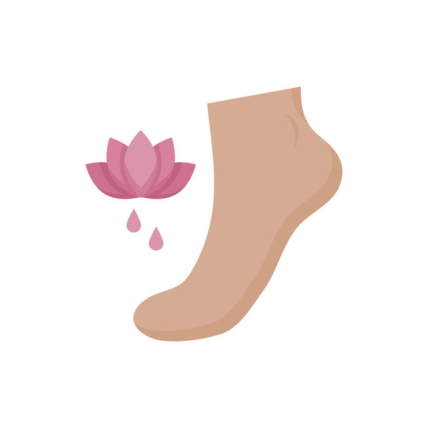 孤立した足と蓮の花ベクトルデザイン - ベクター画像