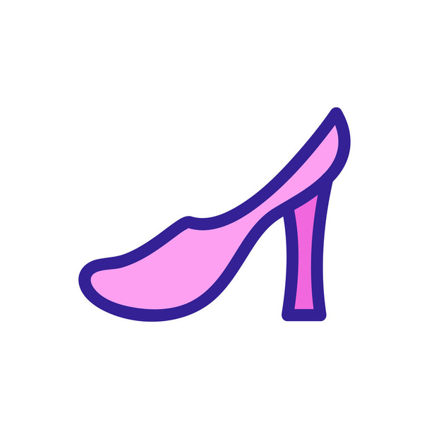 Shoes icon vector. Isolated contour symbol illustration - Vector, Imagen