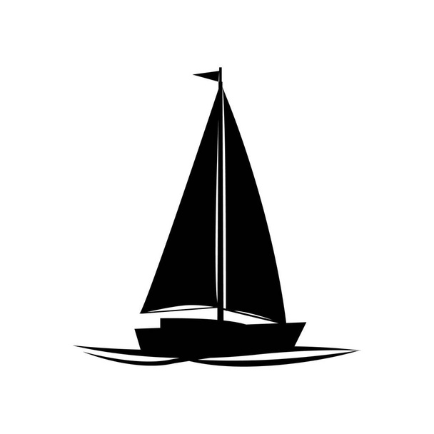 vector ilustración de un velero - Vector, imagen