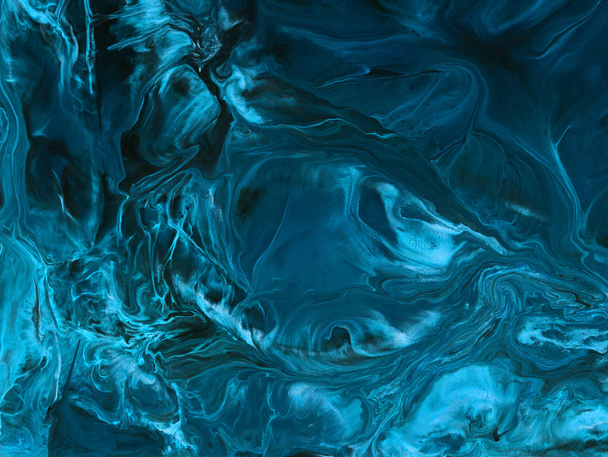 Niebieski neon twórczy abstrakcyjny ręcznie malowane tło, tekst marmuru - Zdjęcie, obraz