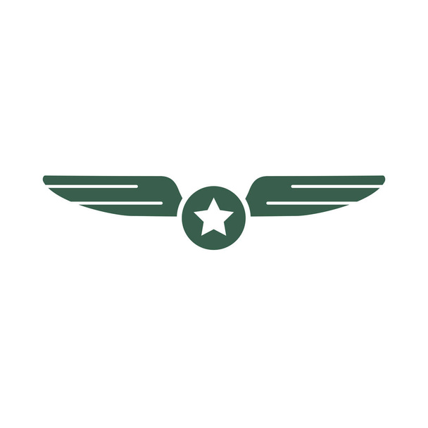 military air force medal with wings - ベクター画像