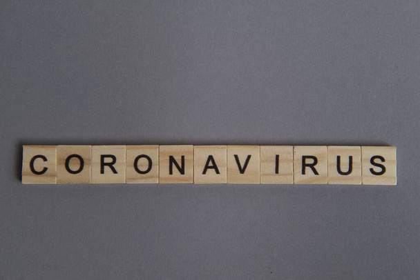 Coronavirus απεικονίζεται στη λέξη για ειδήσεις, εκθέσεις - Φωτογραφία, εικόνα