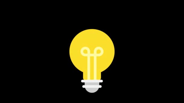 Business icon light bulb. Animation icons. Transparent background. Loop animation. Motion graphics - Footage, Video