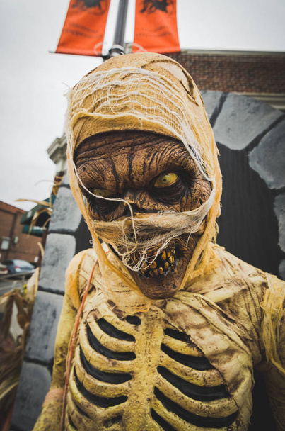 Хэллоуин мумия страшное лицо и глаза
 - Фото, изображение