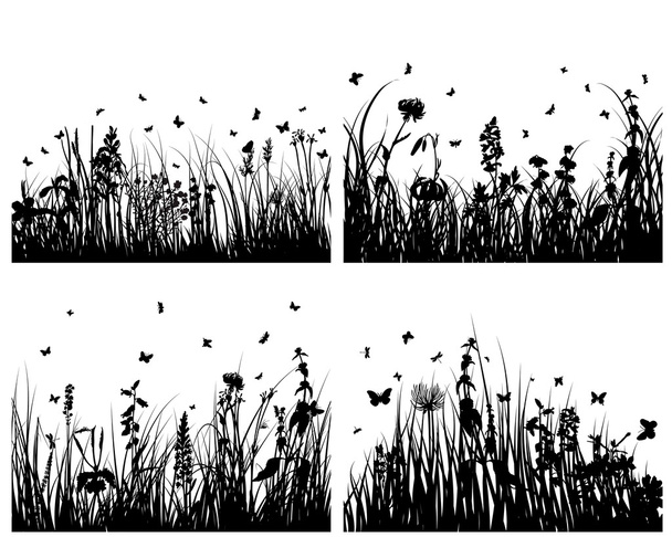 Трава силуети набір
 - Вектор, зображення
