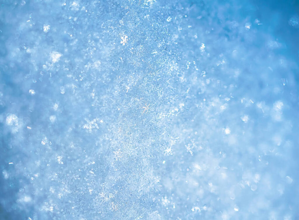 Fondo macro de textura fresca de copo de nieve
 - Foto, imagen