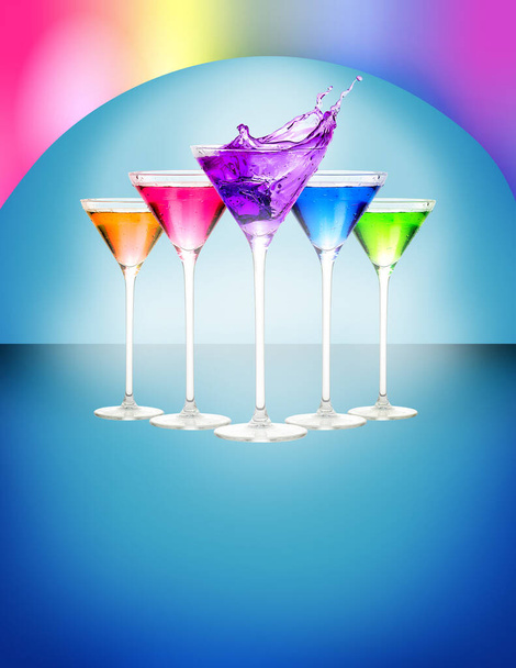 Cocktail & Cuisine Essen und Trinken Restaurant Cafe Bar Lounge Menü Hintergrund Vorlage Textur - Foto, Bild