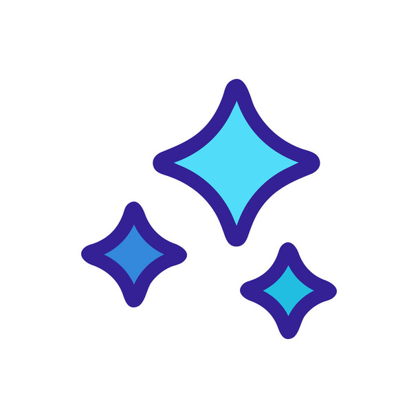 Star shining glitter icon vector. Isolated contour symbol illustration - Vector, Image