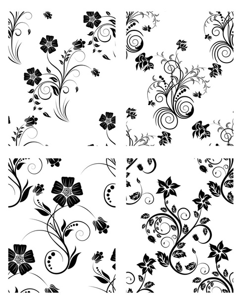 Set of flowers backgrounds - ベクター画像