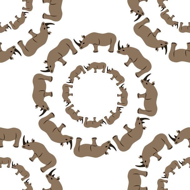 seamless rhino pattern - Vektor, obrázek