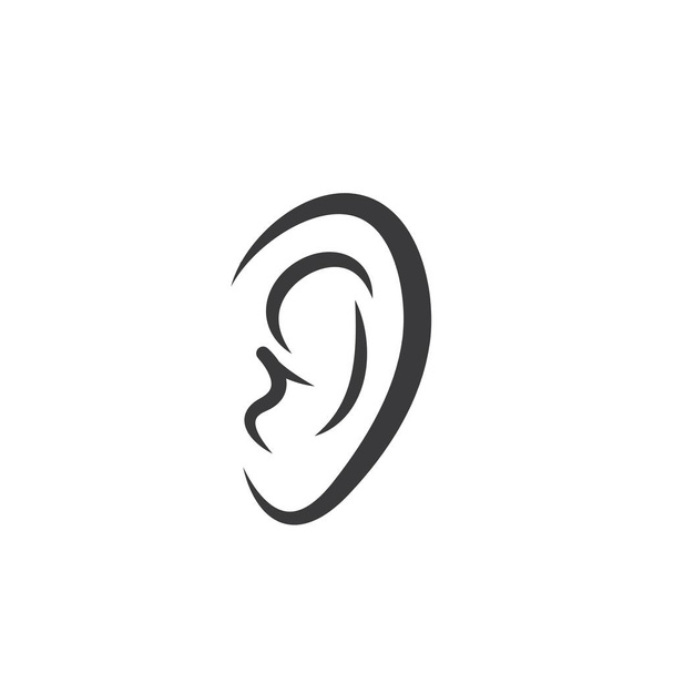 ícone do vetor do ouvido da ilustração dos sentidos humanos
  - Vetor, Imagem