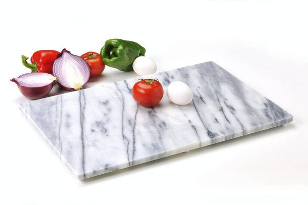 The portrait of Kitchenware Marble cutting board - Foto, Imagen