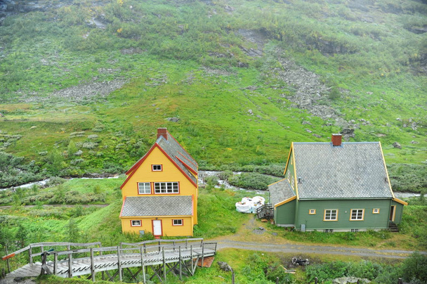 yellow and green houses - Photo, Image