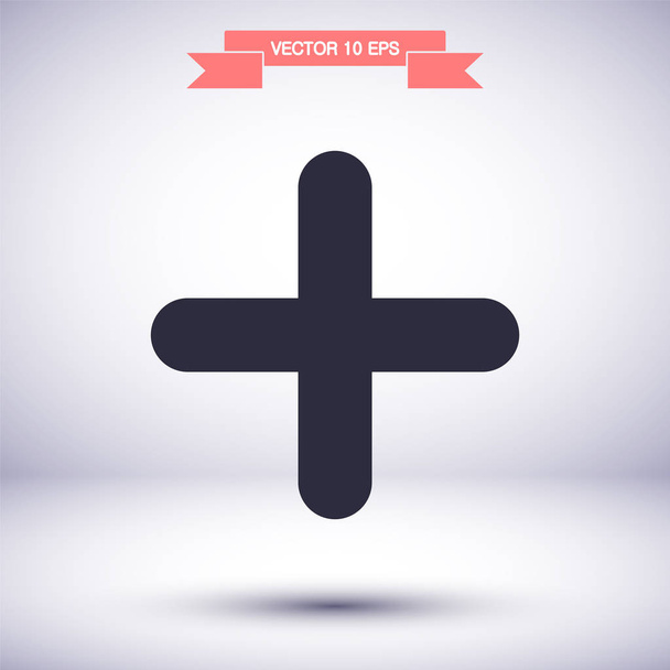 Plus vector icon , lorem ipsum Flat design - Vector, Image