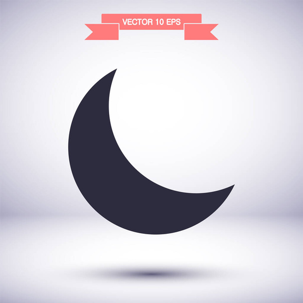 Lune icône vectorielle, lorem ipsum Design plat
 - Vecteur, image