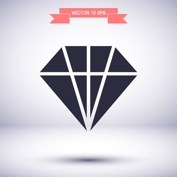 Diamantová vektorová ikona, lorem ipsum Plochý design - Vektor, obrázek